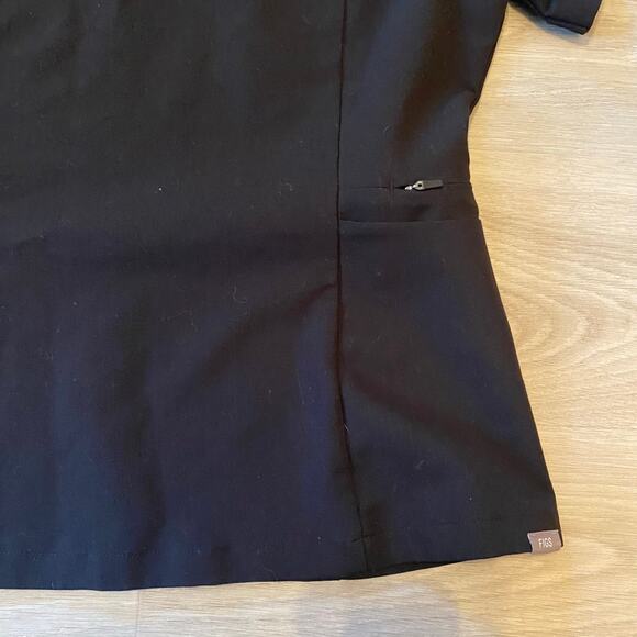 FIGS Black Yola Straight Leg Inala V-neck Top Scrub Set Uniform Women's Medium - Picture 5 of 12